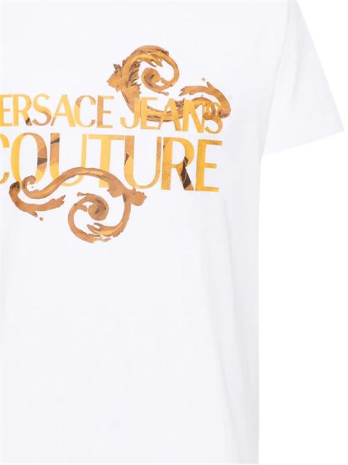 White t-shirt Versace Jeans | 76GAHG00CJ00GG03